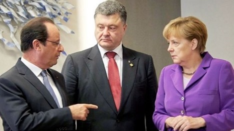 Порошенко, Оланд и Меркель