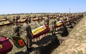 Под Запорожьем похоронили 57 безымянных бойцов АТО